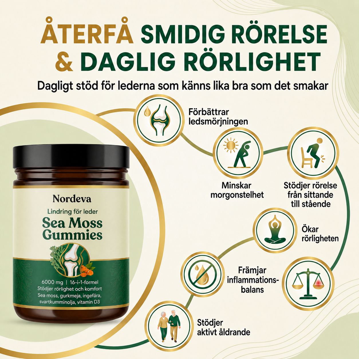Nordeva Sea Moss 16-i-1 Gummies